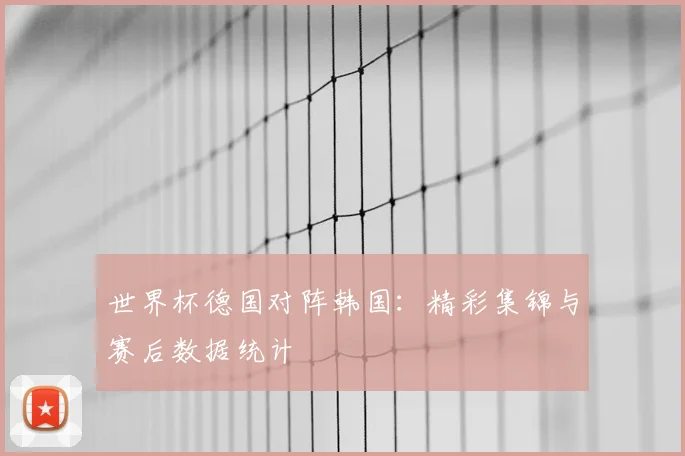 世界杯德国对阵韩国：精彩集锦与赛后数据统计